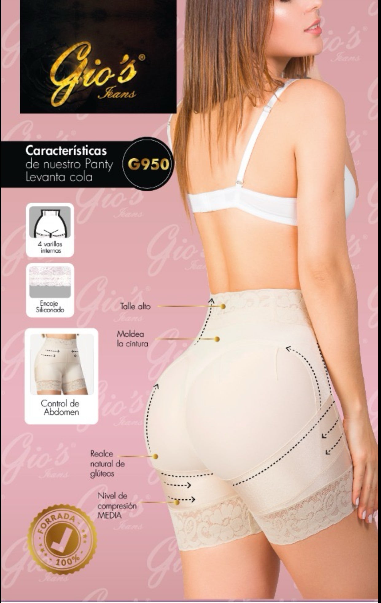 FAJA PANTY LEVANTACOLA 100% COLOMBIANO